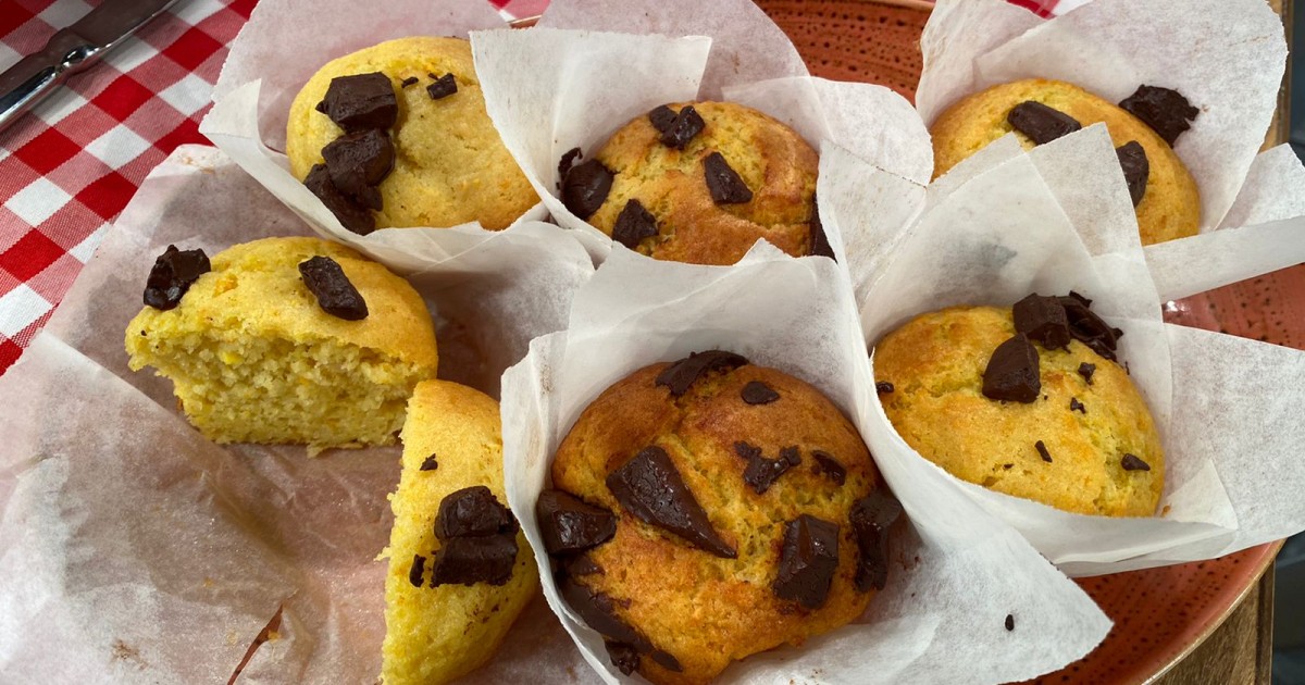 Muffins de naranja y chocolate Canal 9